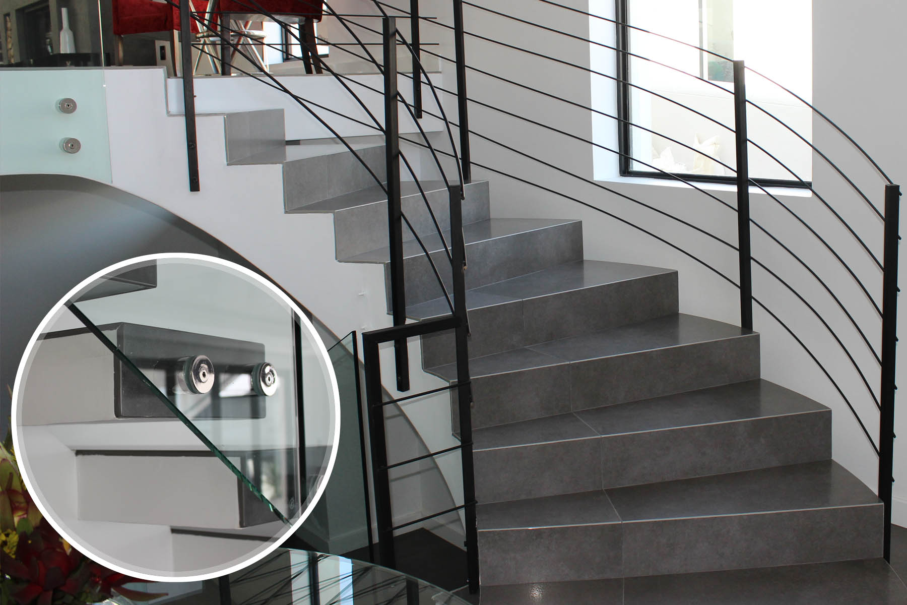 Edgetile stairs full mitre